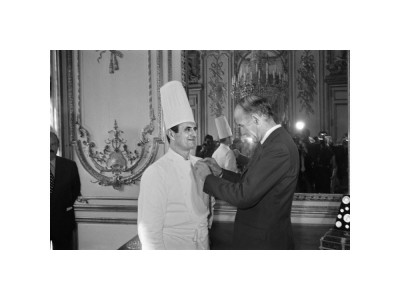 Paul Bocuse et le President de la Republique VGE