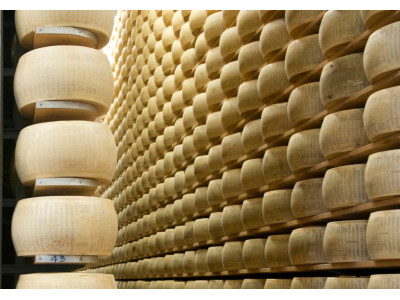 Parmesan en entrepôts