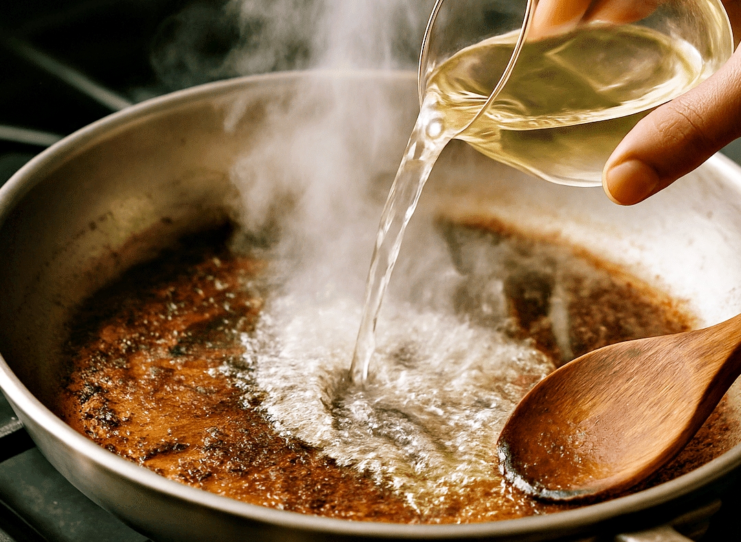 Définir le terme culinaire : Déglacer