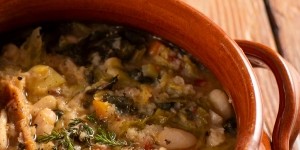 Un bol de soupe toscane aux mojettes