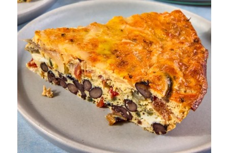 Une quiche sans croute bien Doree