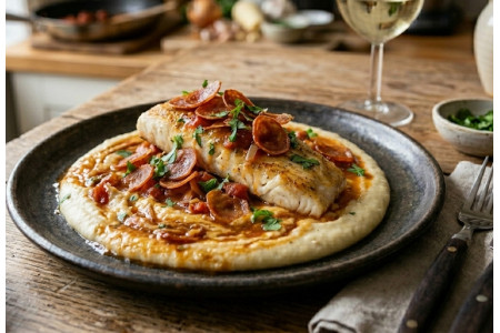 Filets de Merlu aux panais et chorizo