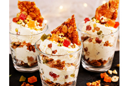Verrines de nougat glacé