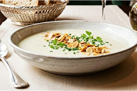 Vichyssoise aux amandes toastées