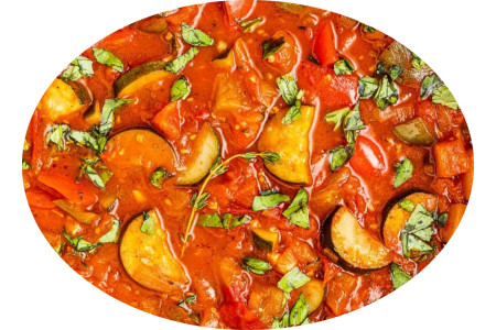 Recette Ratatouille aux légumes de saison cuite avec une majorité de tomates